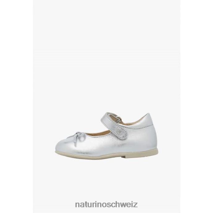 Naturino Ballett Ballerinas aus laminiertem Leder Kinder Silber 66HJ250