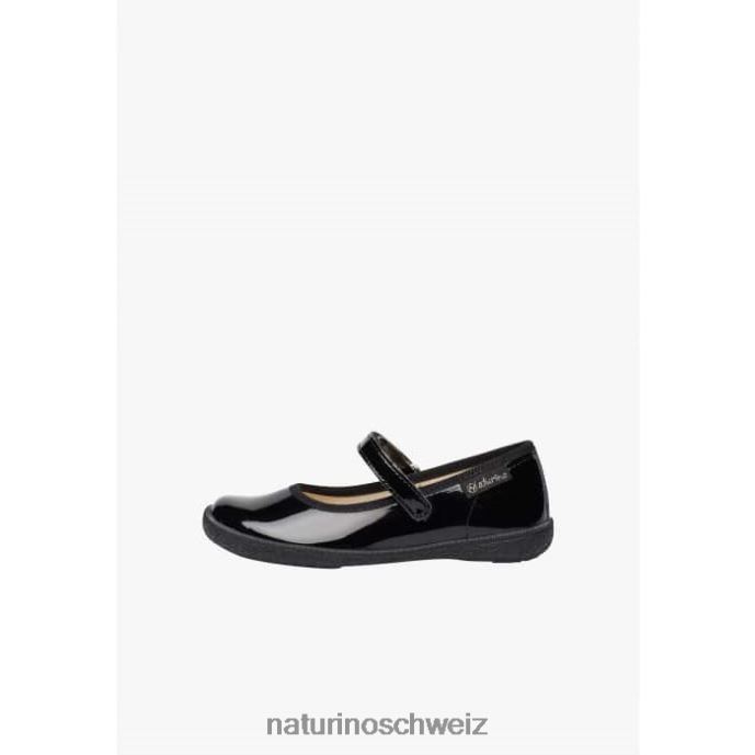 Naturino pavia Riemchenballerinas aus Lackleder Kinder Schwarz 66HJ540