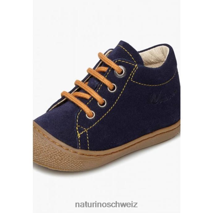 Naturino Kokon Erste-Schritte-Schuhe aus Wildleder Kinder Marine-Kürbis 66HJ257