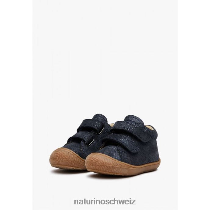 Naturino Kokon vl Glitzernde Wildlederschuhe für den ersten Schritt Kinder Blau 66HJ260