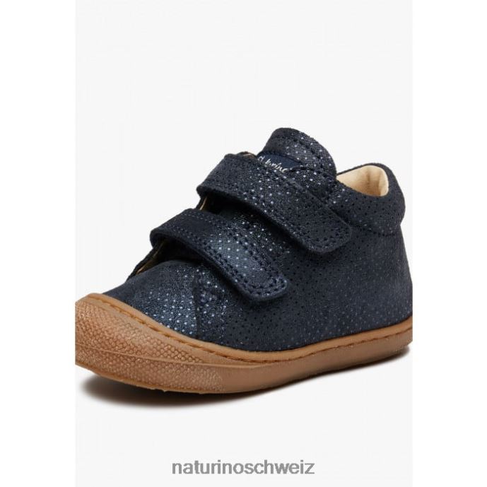 Naturino Kokon vl Glitzernde Wildlederschuhe für den ersten Schritt Kinder Blau 66HJ260