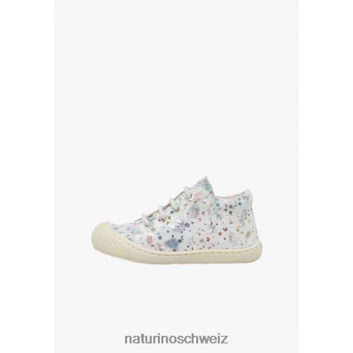 Naturino Kokon Bedruckte Lauflernschuhe aus Wildleder Kinder Weiss 66HJ55