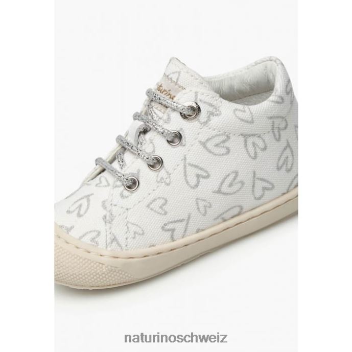 Naturino Kokon Canvas-Schuhe für die ersten Schritte Kinder Weiss 66HJ146