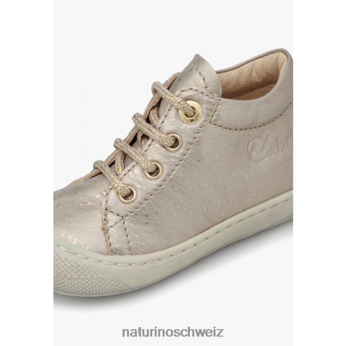 Naturino Kokon Erste-Schritt-Stiefeletten aus Metallic-Leder Kinder Puderrosa 66HJ191
