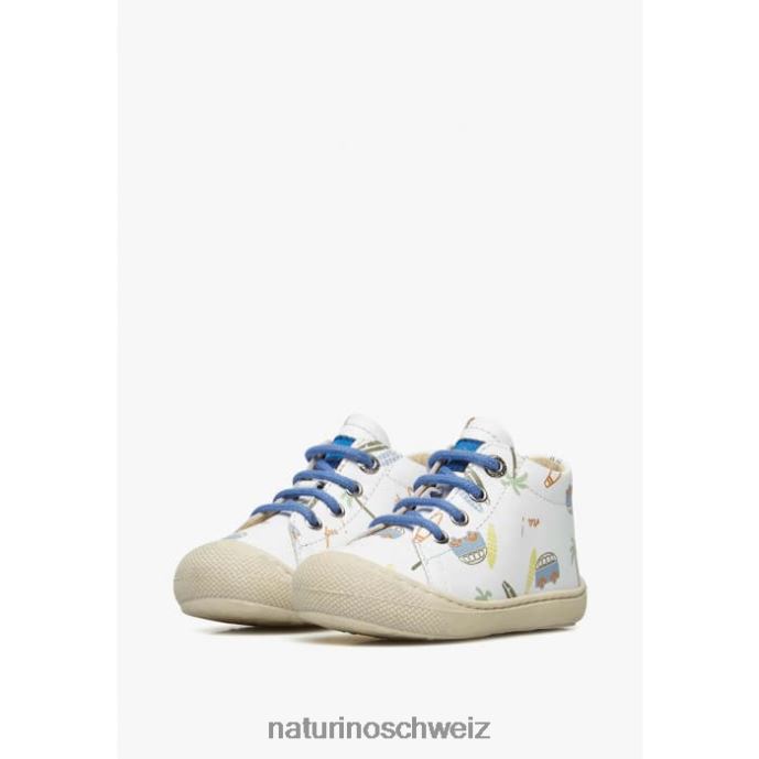 Naturino Kokon Erste-Schritte-Schuhe aus Leder Kinder weiß Blau 66HJ143