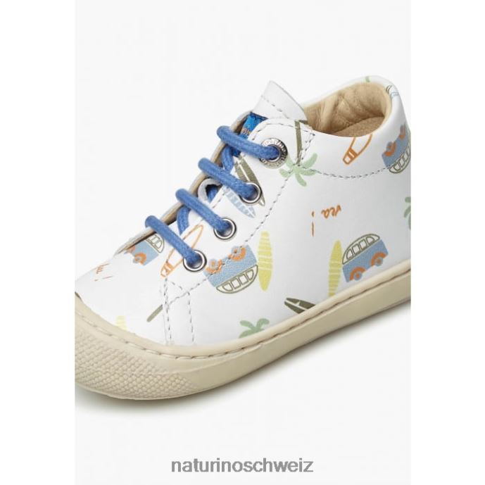 Naturino Kokon Erste-Schritte-Schuhe aus Leder Kinder weiß Blau 66HJ143
