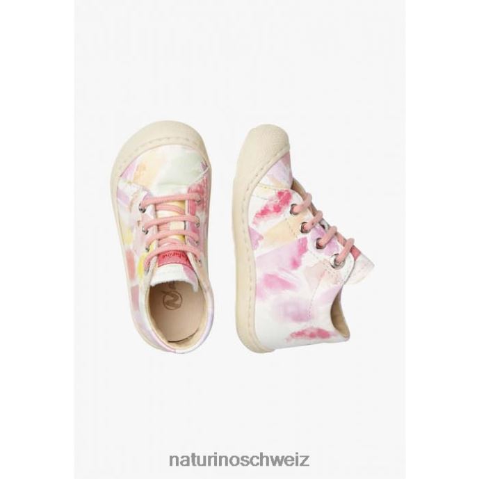 Naturino Kokon Erste-Schritte-Schuhe aus Leder Kinder weiß-rosa 66HJ173