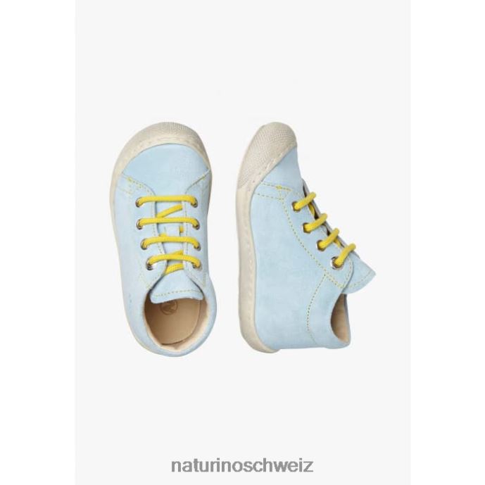 Naturino Kokon Erste-Schritte-Schuhe aus Wildleder Kinder hellblau-gelb 66HJ182
