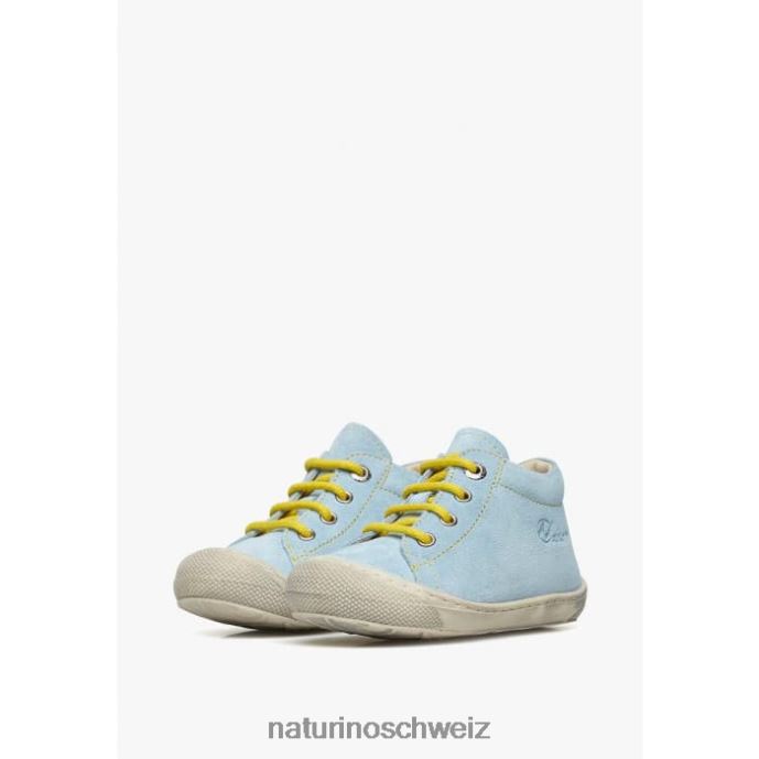 Naturino Kokon Erste-Schritte-Schuhe aus Wildleder Kinder hellblau-gelb 66HJ182