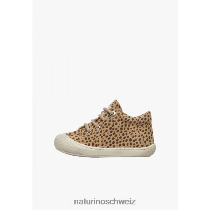 Naturino Kokon Erste-Schritte-Schuhe aus Wildleder mit Pony-Print Kinder beige-schwarz 66HJ91