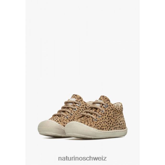Naturino Kokon Erste-Schritte-Schuhe aus Wildleder mit Pony-Print Kinder beige-schwarz 66HJ91