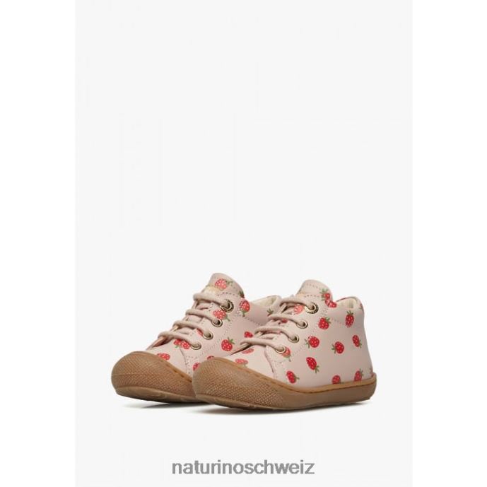 Naturino Kokon Erste-Schritte-Schuhe aus bedrucktem Nappaleder Kinder Puderrosa 66HJ60