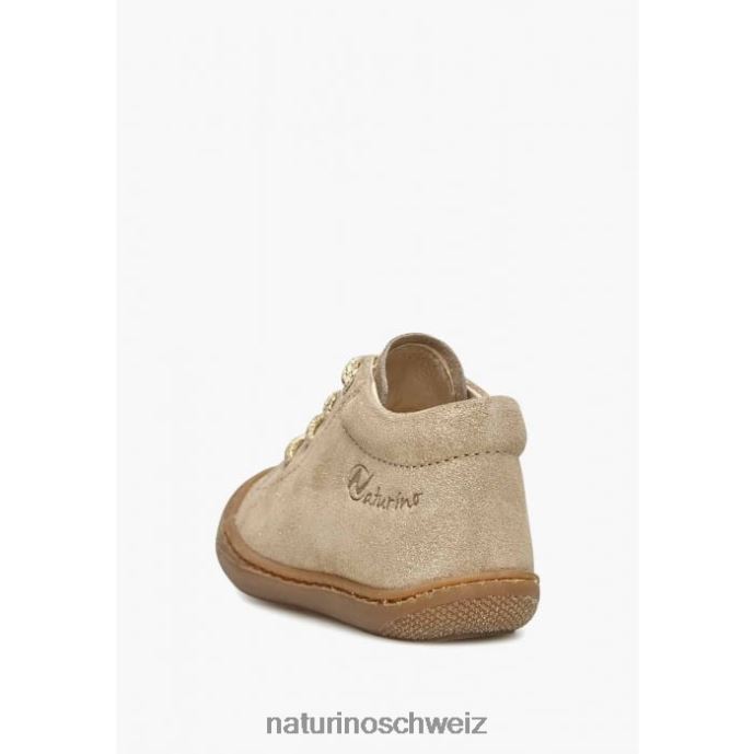 Naturino Kokon Glitzernde Wildlederschuhe für den ersten Schritt Kinder Platin 66HJ209