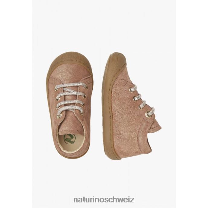 Naturino Kokon Glitzernde Wildlederschuhe für den ersten Schritt Kinder altrosa 66HJ122