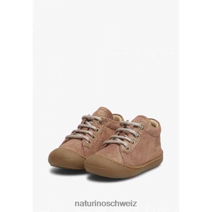 Naturino Kokon Glitzernde Wildlederschuhe für den ersten Schritt Kinder altrosa 66HJ122