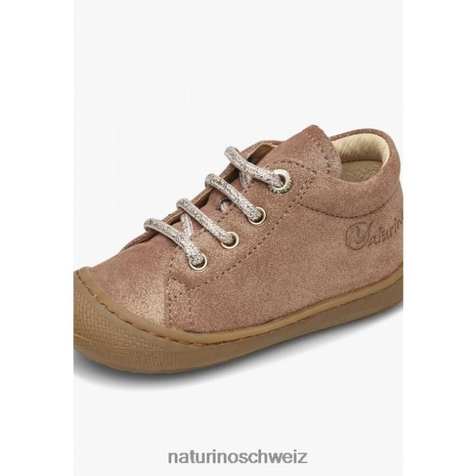 Naturino Kokon Glitzernde Wildlederschuhe für den ersten Schritt Kinder altrosa 66HJ122