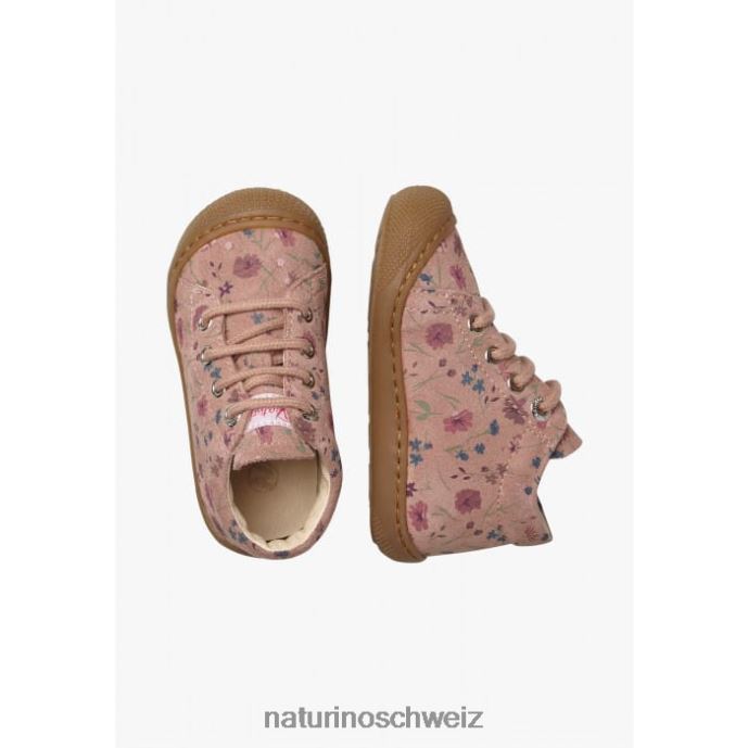 Naturino Kokon Kleinkind-Stiefeletten aus Wildleder mit Blumenmuster Kinder altrosa 66HJ188