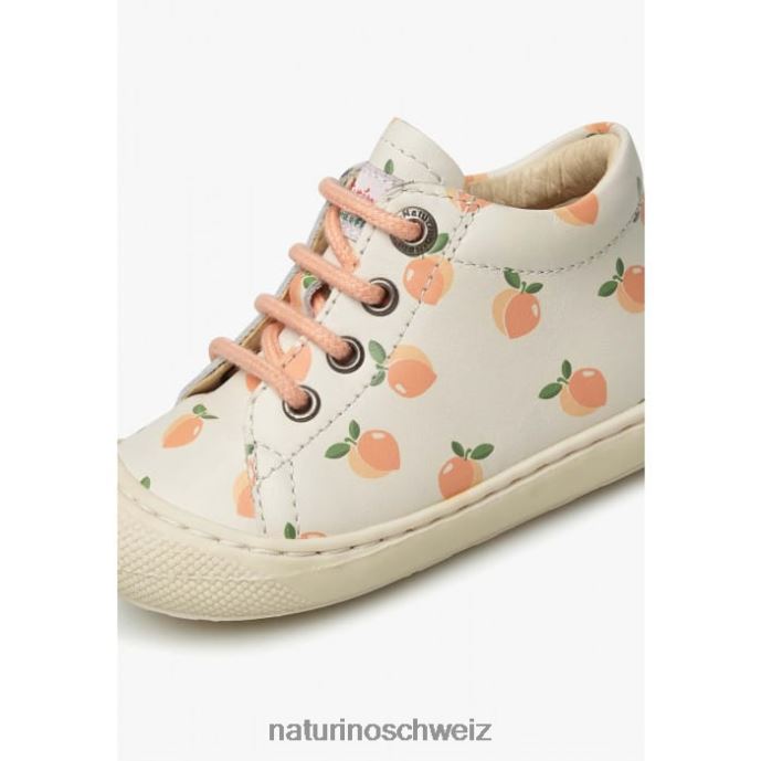 Naturino Kokon Kleinkinderstiefeletten aus Leder mit Aprikosen-Print Kinder Creme 66HJ110