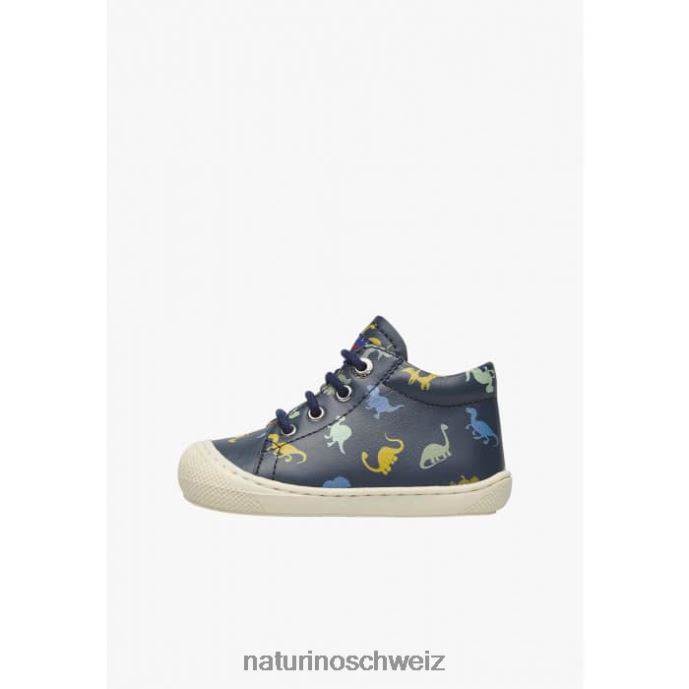 Naturino Kokon Lauflernschuhe aus Leder mit Dinosaurier-Print Kinder Blau 66HJ69