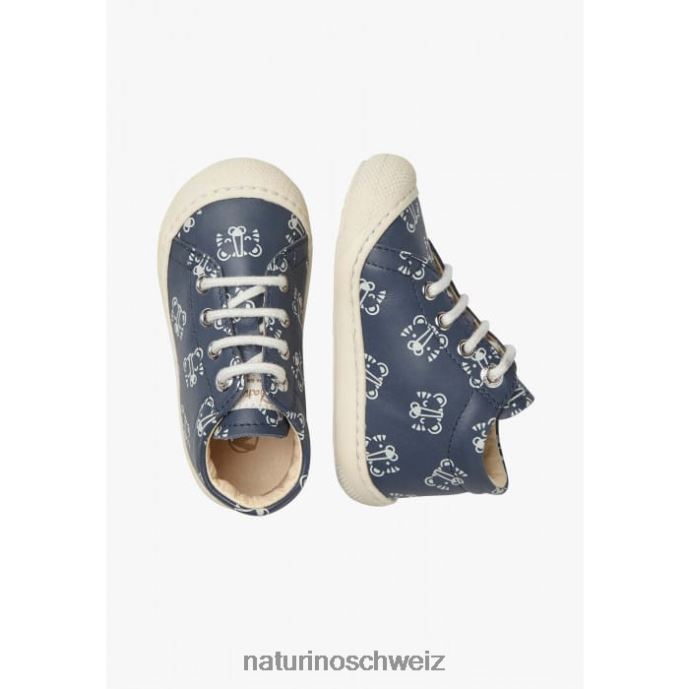 Naturino Kokon Lederschuhe für Kleinkinder mit Tigerprint Kinder Marine 66HJ107
