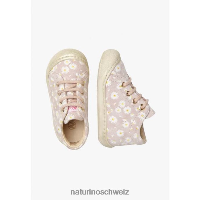 Naturino Kokon Wildleder-Laufschuhe mit Gänseblümchen-Print Kinder Rosa 66HJ139