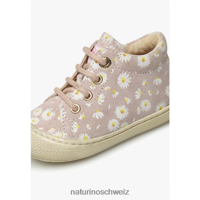 Naturino Kokon Wildleder-Laufschuhe mit Gänseblümchen-Print Kinder Rosa 66HJ139