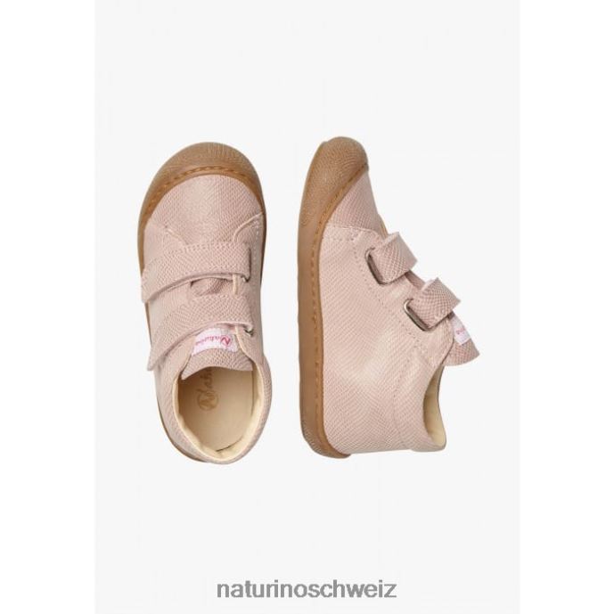 Naturino Kokon vl Erste-Schritt-Stiefeletten aus Leder mit Reptilienmuster Kinder Rosa 66HJ214