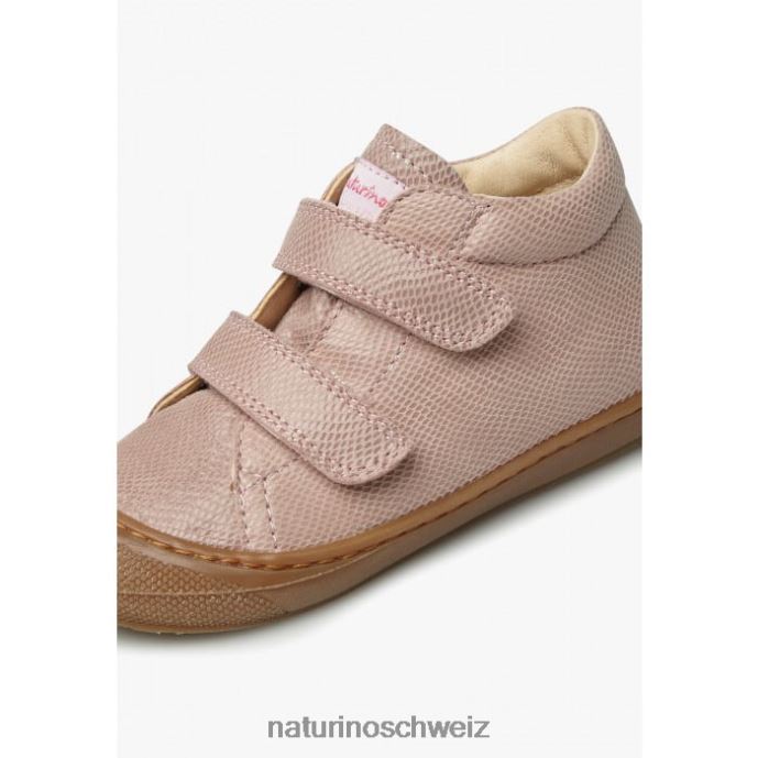 Naturino Kokon vl Erste-Schritt-Stiefeletten aus Leder mit Reptilienmuster Kinder Rosa 66HJ214