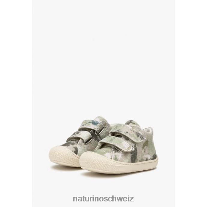 Naturino Kokon vl Erste-Schritte-Schuhe aus Stoff Kinder Armeegrün 66HJ82