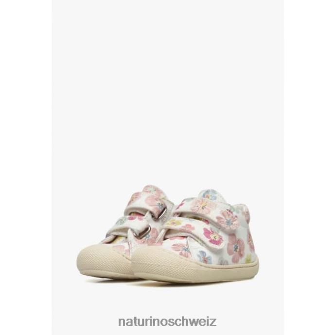 Naturino Kokon vl Erste-Schritte-Schuhe aus Stoff mit Blumendruck Kinder Weiss 66HJ166