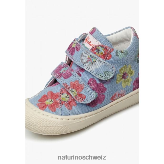 Naturino Kokon vl Erste-Schritte-Schuhe aus Stoff mit Blumendruck Kinder hellblau 66HJ67
