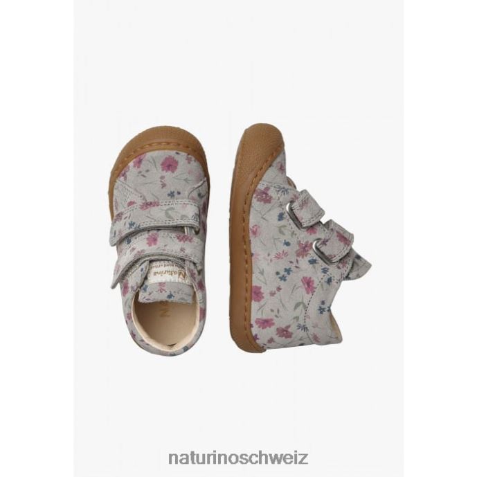 Naturino Kokon vl Erste-Schritte-Schuhe aus Wildleder mit Blumenmuster Kinder grau 66HJ189