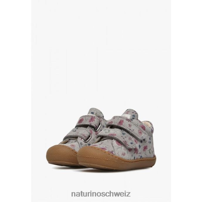 Naturino Kokon vl Erste-Schritte-Schuhe aus Wildleder mit Blumenmuster Kinder grau 66HJ189