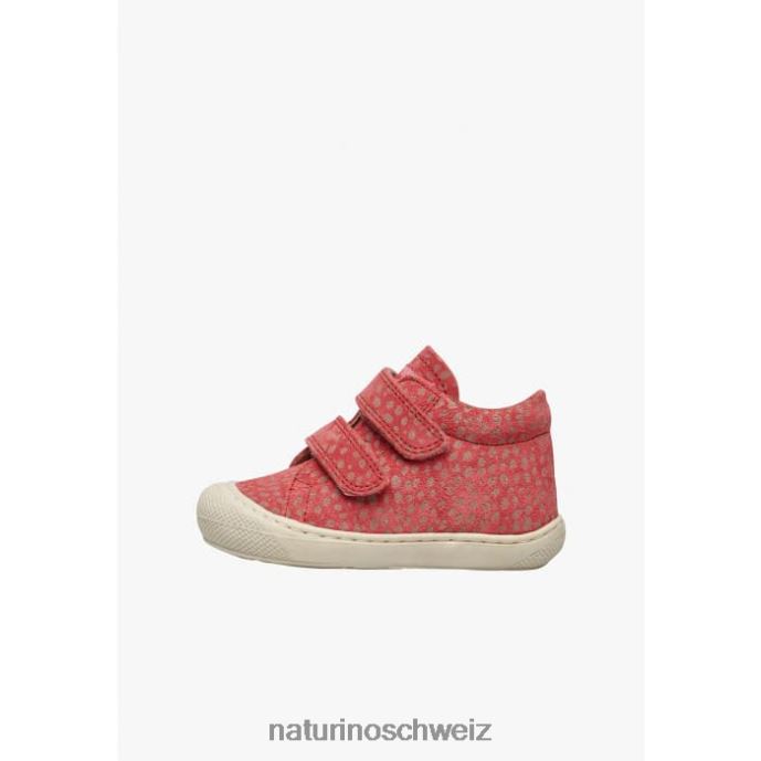 Naturino Kokon vl Erste-Schritte-Schuhe aus Wildleder mit Pony-Print Kinder Rot 66HJ64