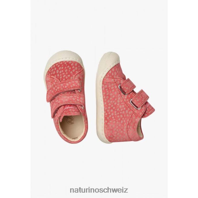 Naturino Kokon vl Erste-Schritte-Schuhe aus Wildleder mit Pony-Print Kinder Rot 66HJ64