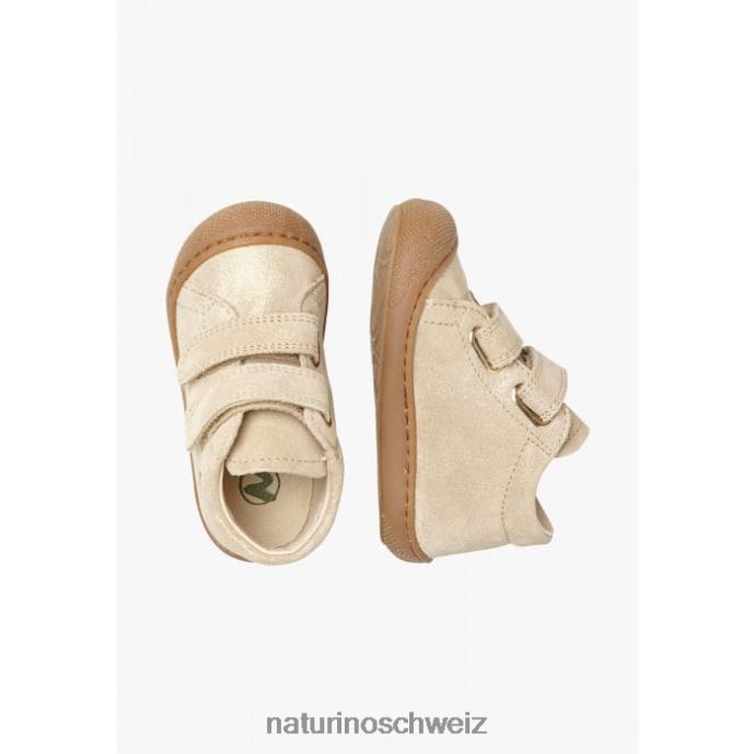 Naturino Kokon vl Glitzernde Wildlederschuhe für den ersten Schritt Kinder Platin 66HJ207