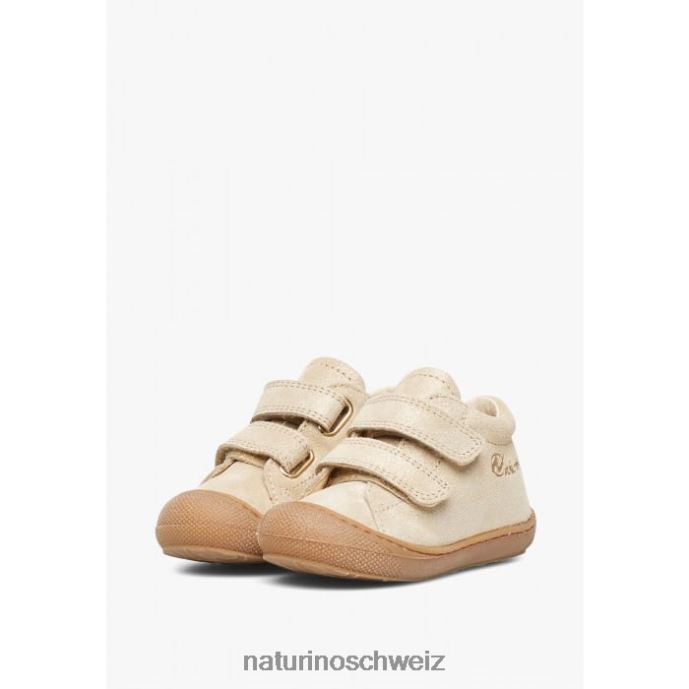 Naturino Kokon vl Glitzernde Wildlederschuhe für den ersten Schritt Kinder Platin 66HJ207