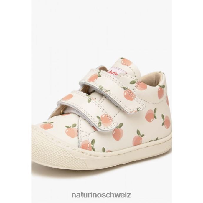 Naturino Kokon vl Kleinkinderstiefeletten aus Leder mit Aprikosen-Print Kinder Creme 66HJ100