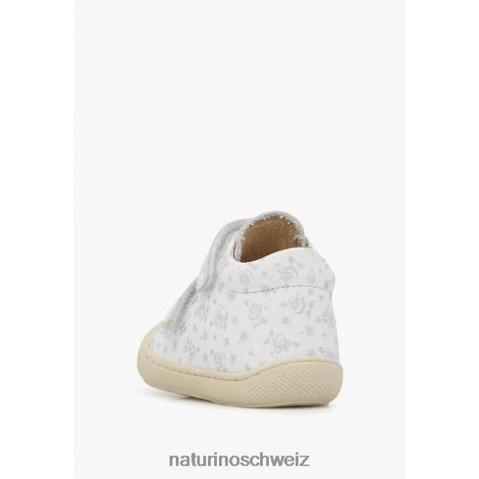 Naturino Kokon vl Lauflernschuhe aus Stoff mit Rosendruck Kinder Weiss 66HJ164