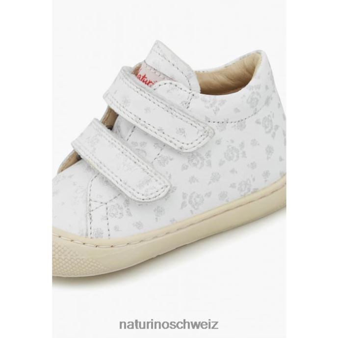 Naturino Kokon vl Lauflernschuhe aus Stoff mit Rosendruck Kinder Weiss 66HJ164