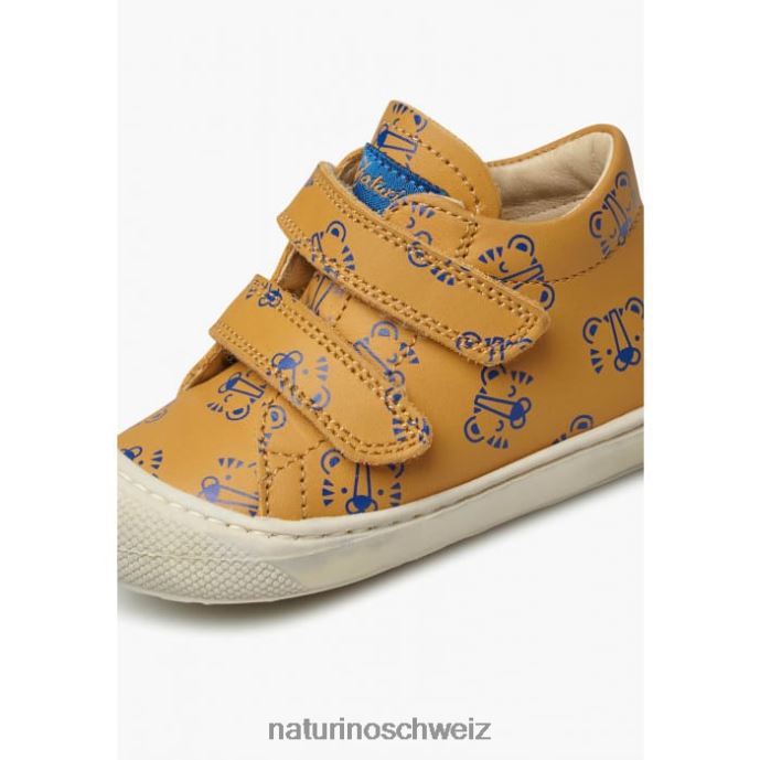 Naturino Kokon vl Lederschuhe für Kleinkinder mit Tigerprint Kinder Kürbis 66HJ108