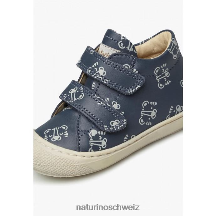 Naturino Kokon vl Lederschuhe für Kleinkinder mit Tigerprint Kinder Marine 66HJ162