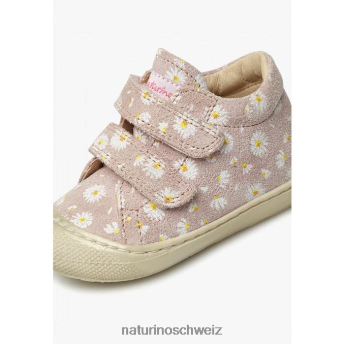 Naturino Kokon vl Wildleder-Laufschuhe mit Gänseblümchen-Print Kinder Rosa 66HJ102