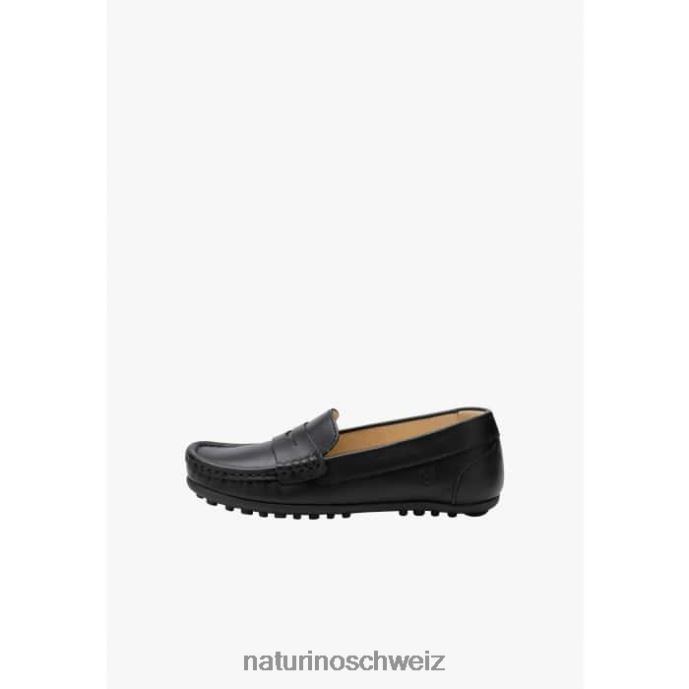Naturino Piacenza Leder-Slipper Kinder Schwarz 66HJ208