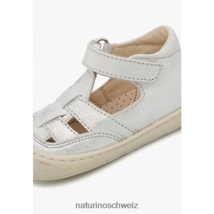 Naturino Bündel Wildleder-Sandalen für den ersten Schritt Kinder Silber 66HJ575