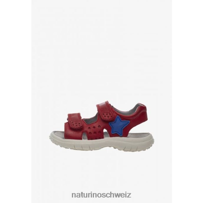 Naturino Dock Ledersandalen mit Klettverschluss Kinder Rot 66HJ543
