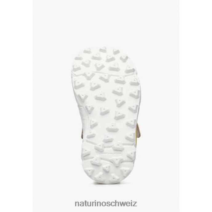 Naturino Gaho Junior Aktive Sandalen aus Kunstleder Kinder weiß-gelb-rosa 66HJ29