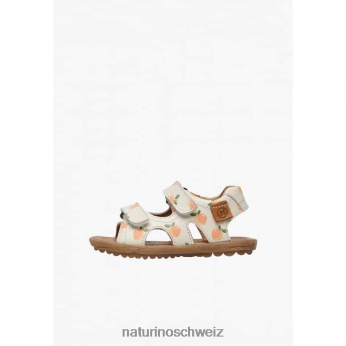 Naturino Himmel Ledersandalen mit Aprikosenprint Kinder Milch 66HJ233