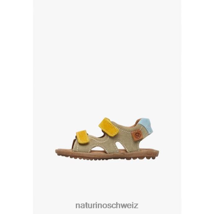 Naturino Himmel Wildledersandalen Kinder grau-gelb 66HJ556