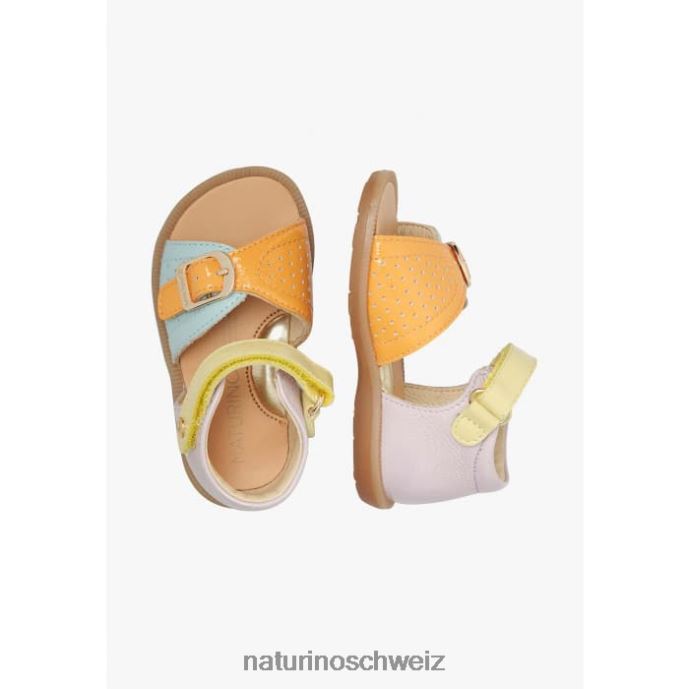 Naturino Jead Sandalen aus Lackleder Kinder lila-gelb-orange 66HJ238